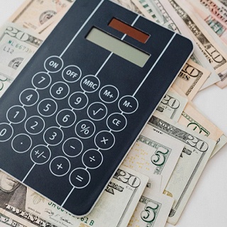 Calculator on cash