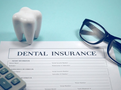 Dental insurance claim form on desk