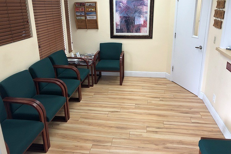 Waiting room of dental office in Pembroke Pines