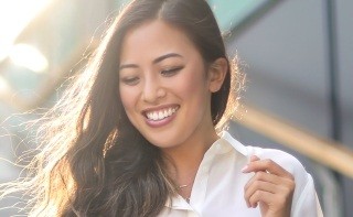 Woman sharing beautiful smile