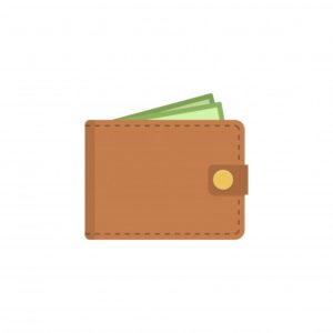 wallet of money illustration 