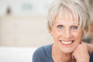 Older woman smiling